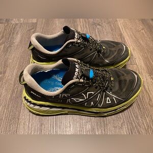 MEN'S HOKA STINSON ATR SHOES - BLACK / LIME